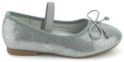 IQ Shoes Παιδικές Μπαλαρίνες με Λάστιχο από Συνθετικό Δέρμα Ασημί Balarina 140