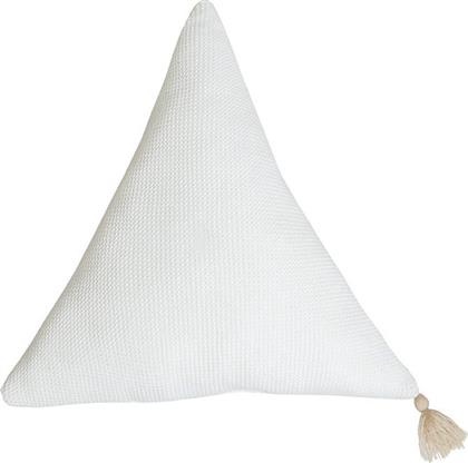 Jabadabado Χειροποίητο Διακοσμητικό Μαξιλάρι Κούνιας ''Τρίγωνο'' Λευκό 38x38cm