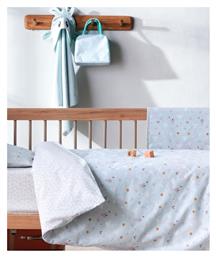 Σετ Πάπλωμα Κούνιας Βαμβακερό Γαλάζιο 100x140cm Kentia
