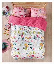 Σετ Παιδική Παπλωματοθήκη Μονή με Μαξιλαροθήκη Βαμβακερή Πολύχρωμη 165x245εκ. Kentia