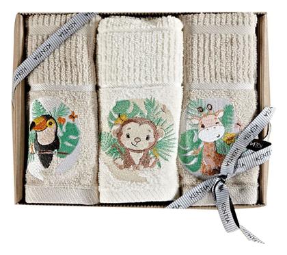 Σετ Βρεφικές Πετσέτες 3τμχ Arlekin 233 Μπεζ Βάρους 360gr/m² Kentia