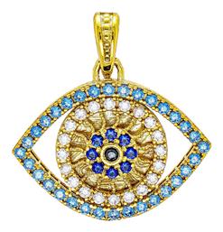 Μενταγιόν Παιδικό Φυλαχτό Διπλής Όψης από Χρυσό 9K PR777 Kiriakos Gofas