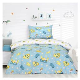 Σετ Παιδική Παπλωματοθήκη Μονή με Μαξιλαροθήκη Γαλάζια 165x245εκ. Kocoon