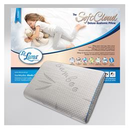 Παιδικό Μαξιλάρι Ύπνου Memory Foam Soft Cloud Deluxe Λευκό 40x65εκ. La Luna