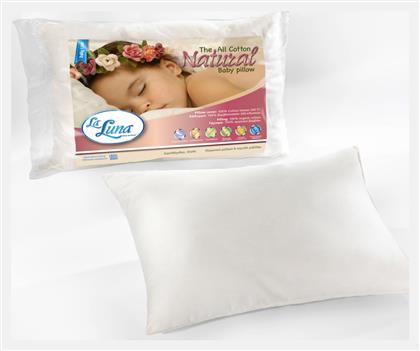 Βρεφικό Μαξιλάρι Ύπνου The All Cotton Natural Λευκό 30x40εκ. La Luna