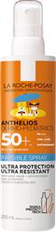 La Roche Posay Αδιάβροχο Παιδικό Αντηλιακό Spray Anthelios Dermo-Pediatrics για Πρόσωπο & Σώμα SPF50+ 200ml από το Pharm24