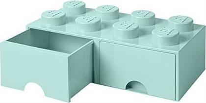 Lego Παιδικό Κουτί Αποθήκευσης από Πλαστικό 8 Knobs Τιρκουάζ 50x25x17cm