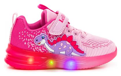 Παιδικά Sneakers Dinosauretta με Φωτάκια για Κορίτσι Ροζ Lelli Kelly