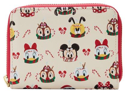 Mickey & Minnie Hot Cocoa Mugs Παιδικό Πορτοφόλι με Φερμουάρ Μπεζ Loungefly
