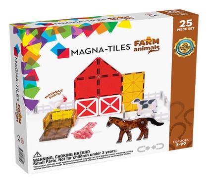 Magna-Tiles Μαγνητικό Παιχνίδι Κατασκευών Farm Animals για Παιδιά 3+ Ετών - Magna Tiles