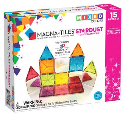 Magna-Tiles Μαγνητικό Παιχνίδι Κατασκευών Mixed Colors Stardust για Παιδιά 3+ Ετών - Magna Tiles