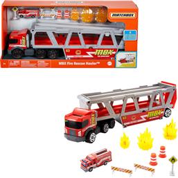 Mattel Σετ Φορτηγό Matchbox Transporter Fire Truck για 3+ Ετών