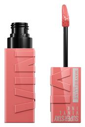 Super Stay Vinyl Ink Long Lasting Liquid Κραγιόν Sheer 100 Charmed 4.2gr Maybelline