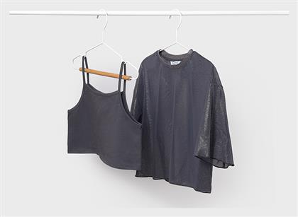 Σετ Παιδικά Crop Top Ανθρακί Mayoral