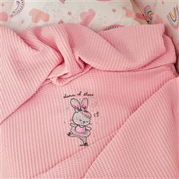 Κουβέρτα Αγκαλιάς & Λίκνου Riviera Dance Πικέ 80x110cm Pink Melinen