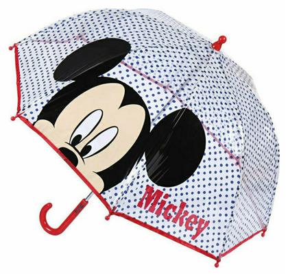 Παιδική Ομπρέλα Μπαστούνι Mickey Διάφανη με Διάμετρο 90εκ. Mickey Mouse Clubhouse