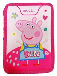 Peppa Pig Κασετίνα Γεμάτη με 2 Θήκες Ροζ Must