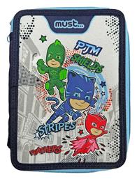 Pj Masks Anyone Can Be Hero Κασετίνα Γεμάτη με 2 Θήκες Μπλε Must