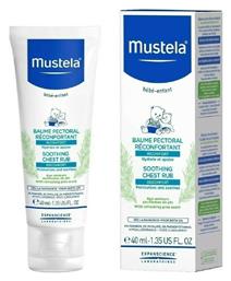 Soothing Chest Rub Κρέμα για Ενυδάτωση 40ml Mustela