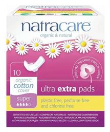 Natracare Ultra Extra Super Σερβιέτες με Φτερά για Αυξημένη Ροή 4 Σταγόνες 10τμχ - At Life