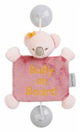 Σήμα Baby on Board Κουκλάκι με Βεντούζα Iris & Lali Ροζ Nattou