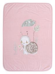 Nef-Nef Homeware Κουβέρτα Αγκαλιάς & Λίκνου Cute Snail Pink 75x100εκ. Nef Nef