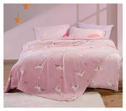 Nef-Nef Homeware Κουβέρτα Fleece Unicorns Style Lilac 160x220εκ. Nef Nef