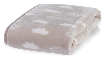 Nef-Nef Homeware Κουβέρτα Κούνιας Clouds Βελουτέ Μπεζ 100x140εκ. Nef Nef