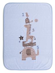 Nef-Nef Homeware Κουβέρτα Κούνιας Βελουτέ Γαλάζια Favorite Toys 100x140εκ. Nef Nef