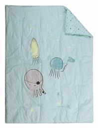 Nef-Nef Homeware Ocean Friends Βρεφικό Κουβερλί Βαμβακερό Γαλάζιο 110x140cm - Nef Nef