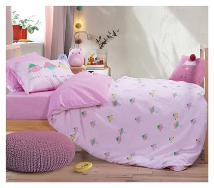 Nef-Nef Homeware Σετ Σεντόνια Μονά Βαμβακερά Tweet So Sweet-Lovely 170x260cm - Nef Nef