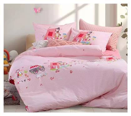 Nef-Nef Homeware Σετ Σεντόνια Μονά Βαμβακερά Camping Ροζ 170x260cm 3τμχ - Nef Nef