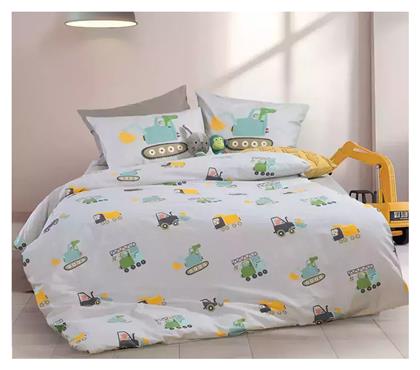 Nef-Nef Homeware Σετ Σεντόνια Μονά Βαμβακερά Fun At Work Γκρι 170x260cm 3τμχ - Nef Nef