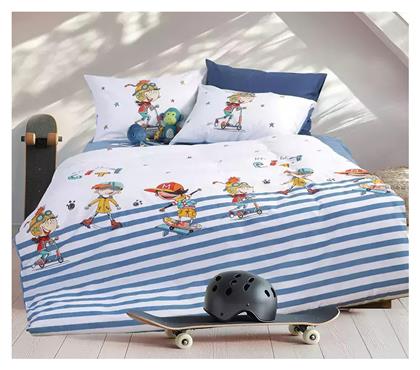 Nef-Nef Homeware Σετ Σεντόνια Μονά Βαμβακερά In The City Λευκό 170x260cm 3τμχ - Nef Nef