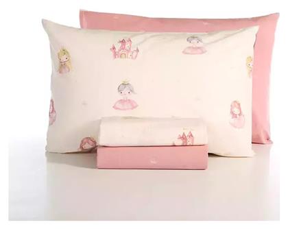 Nef-Nef Homeware Σετ Σεντόνια Μονά Βαμβακερά Our Princess Ροζ 170x260cm 3τμχ - Nef Nef