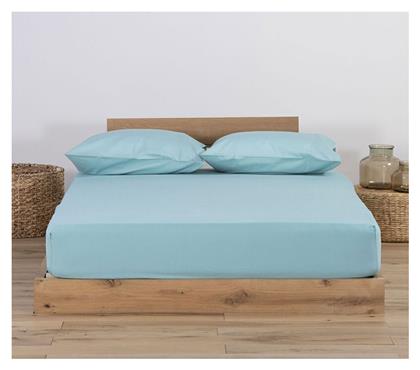 Nef-Nef Homeware Βρεφικό Σεντόνι Κούνιας Φανελένιο με Λάστιχο Jersey Aqua 70x140εκ. Nef Nef