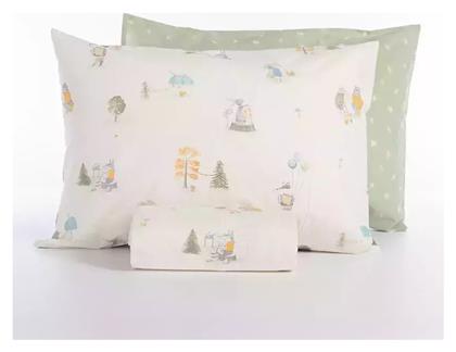 Nef-Nef Homeware Woodland Party Σετ Παιδική Παπλωματοθήκη Μονή με Μαξιλαροθήκη Βαμβακερή Ecru 160x240εκ. Nef Nef