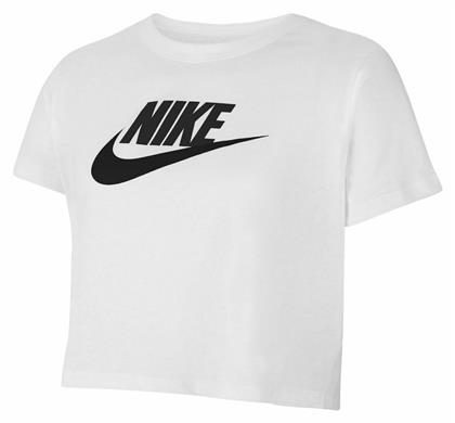 Παιδικό Crop Top Κοντομάνικο Λευκό Futura Nike