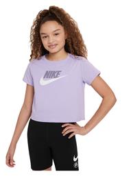 Παιδικό Crop Top Κοντομάνικο Μωβ Nike