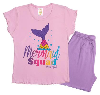 Παιδική Πιτζάμα Καλοκαιρινή Βαμβακερή 151 Mermaid Squad Nina Club