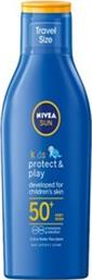 Nivea Αδιάβροχο Παιδικό Αντηλιακό Γαλάκτωμα Sun Kids Protect & Care για Πρόσωπο & Σώμα SPF50+ 100ml από το Attica
