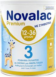 Γάλα σε Σκόνη Premium 3 12m+ Ουδέτερη Γεύση 400gr Novalac