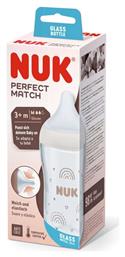 Perfect Match Γυάλινο με Θηλή Σιλικόνης για 3+ μηνών 230ml Nuk