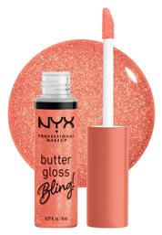 Makeup Butter Gloss Bling Απαλό & Μεταξένιο Lip Gloss Λαμπερά Χείλη 8ml 02 Dripped Out Nyx Professional