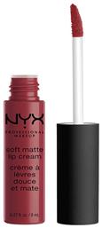 Makeup Soft Matte Lip Cream Long Lasting Liquid Κραγιόν Matte 25 Budapest 8ml Nyx Professional