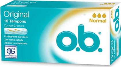 O.B. Original Curved Grooves Normal Tampons για Κανονική Ροή 16τμχ - OB