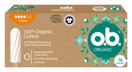 O.B. Ταμπόν Organic 100% Organic Cotton Tampons για Αυξημένη Ροή 16τμχ - OB από το Pharm24