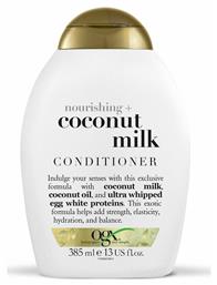 Nourishing + Coconut Milk Conditioner Αναδόμησης/θρέψης για Όλους τους Τύπους Μαλλιών 385ml OGX