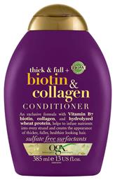 Thick & Full + Biotin & Collagen Conditioner Όγκου για Όλους τους Τύπους Μαλλιών 385ml OGX