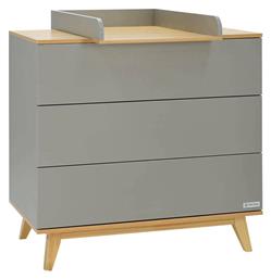 Oslo Βρεφική Συρταριέρα με 3 Συρτάρια Γκρι 90x53x88cm - Bebe Stars